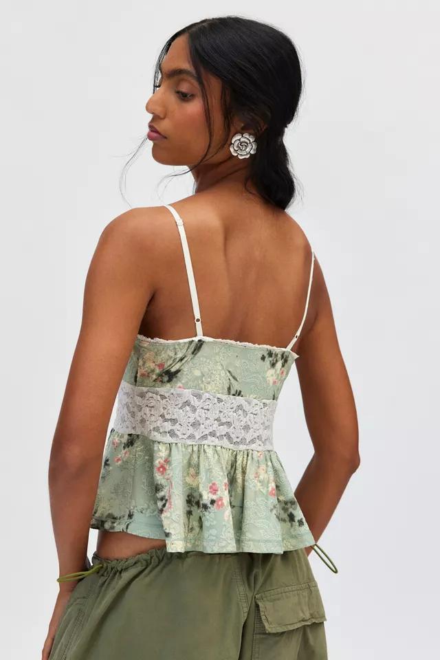 Ecote Elise Jacquard Lace Peplum Cami Product Image