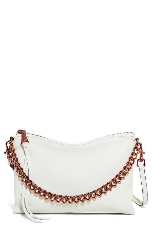 Womens Mystro Heart Chain Leather Convertible Crossbody Bag Product Image