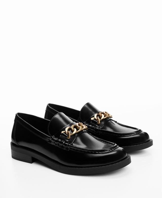 Mango Womens Chain Loafers Product Image