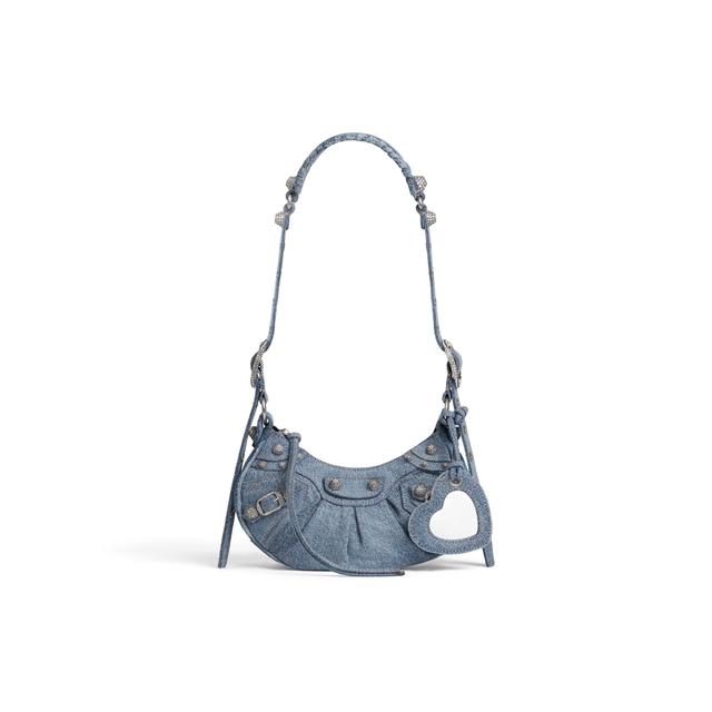 Women's Le Cagole Xs Shoulder Bag Denim in Blue Product Image