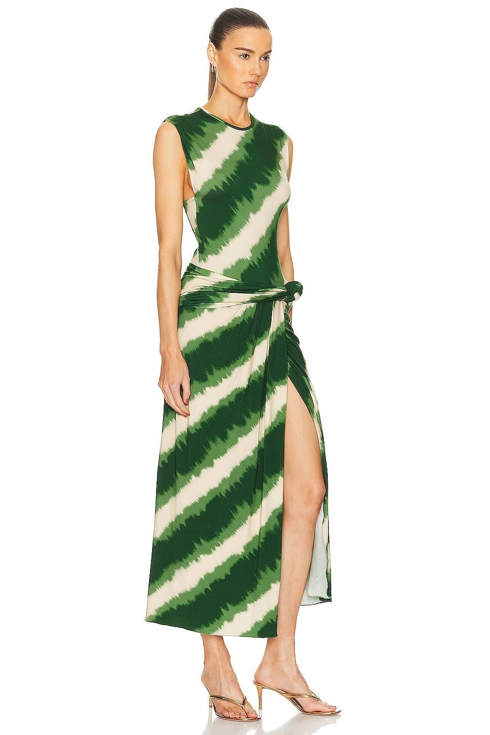 Johanna Ortiz Wrapped In Color Ankle Dress Green. (also in ). Product Image