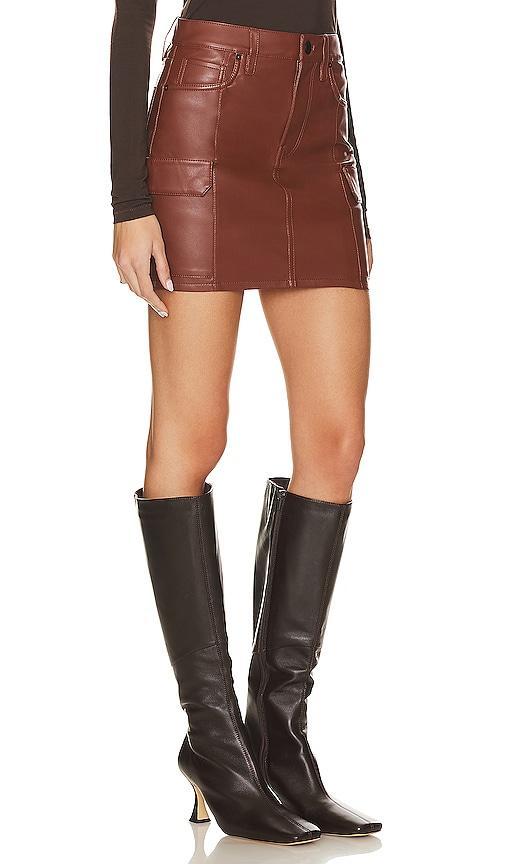 Womens Faux-Leather Cargo Miniskirt Product Image