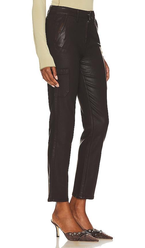 PAIGE Jolie Coated Slim Straight Leg Cargo Pants Product Image