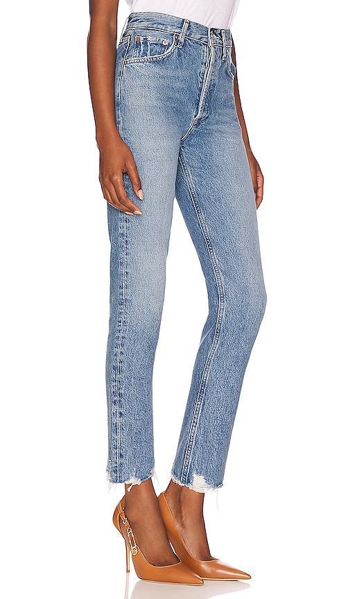 AGOLDE Riley High Waist Chewed Hem Organic Cotton Jeans Product Image