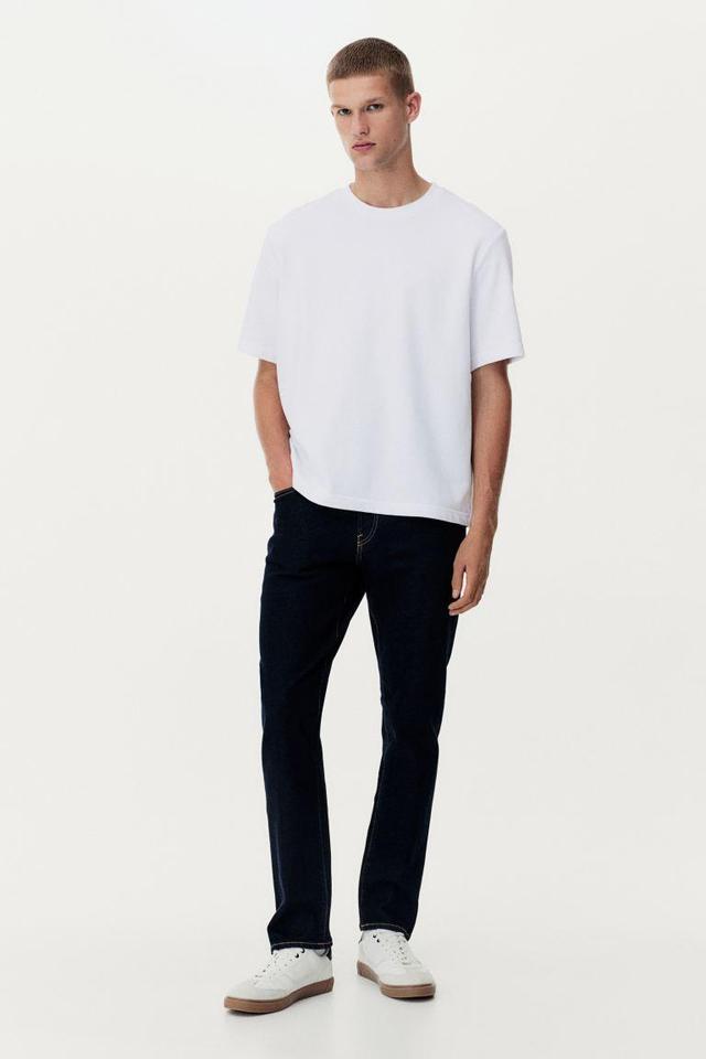 H & M - Straight Regular Jeans - Blue Product Image