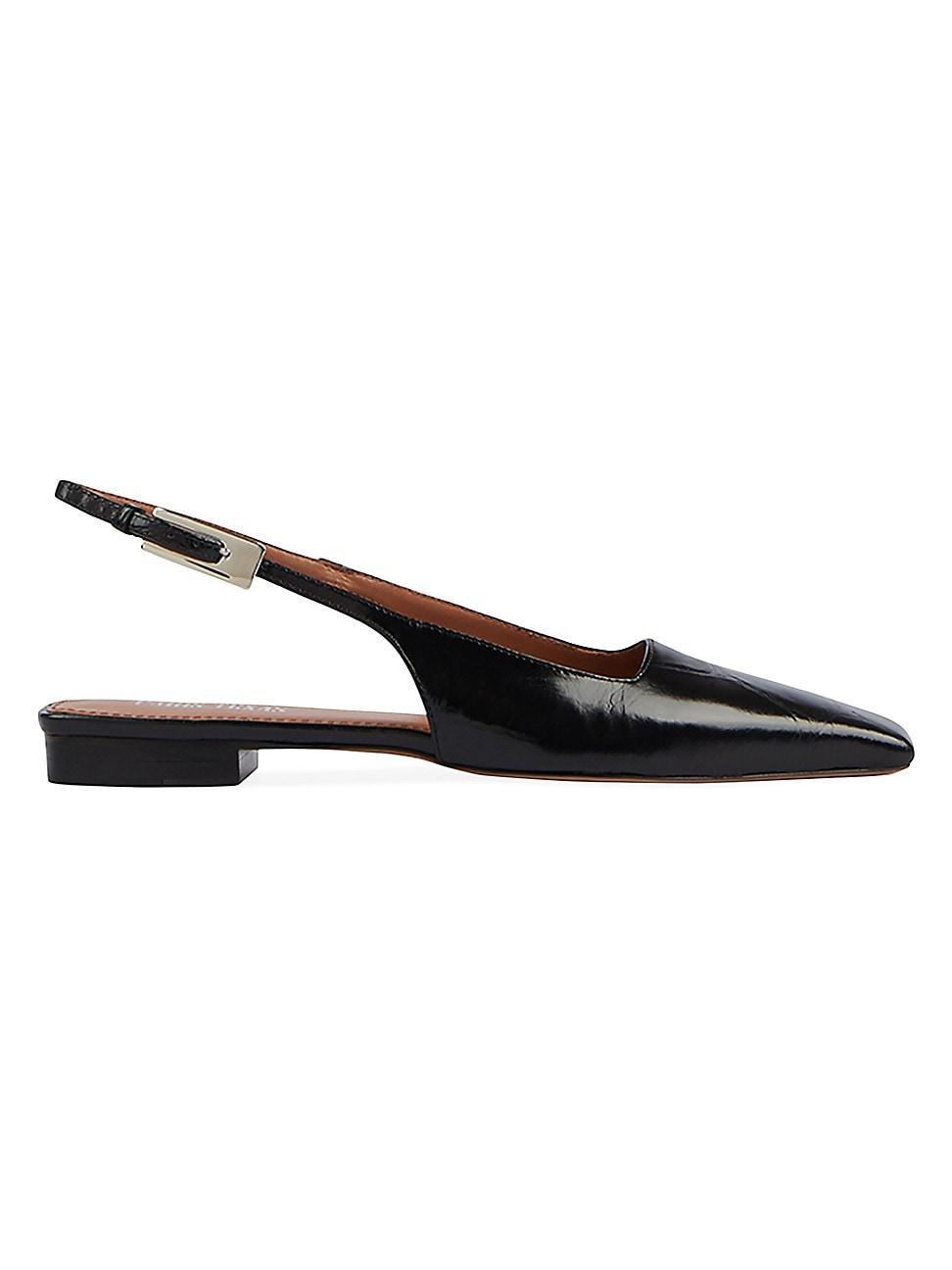 Womens Bettina Leather Slingback Flats Product Image