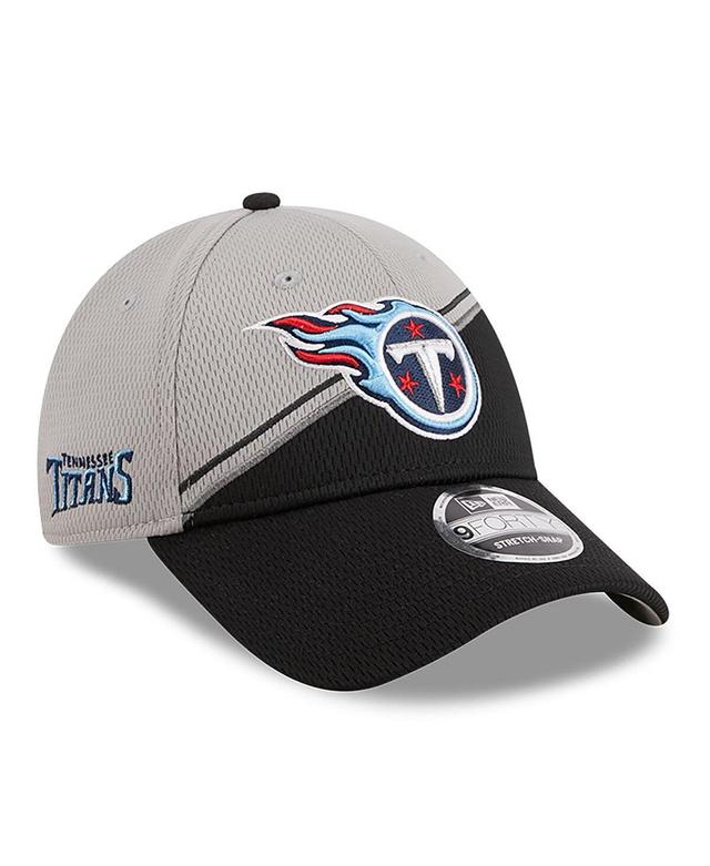 Mens New Era Gray Tennessee Titans 2023 Sideline 9FORTY Adjustable Hat - Gray Product Image