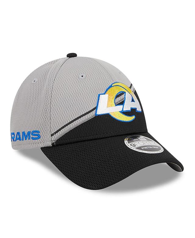 Mens New Era Gray Los Angeles Rams 2023 Sideline 9FORTY Adjustable Hat - Gray Product Image