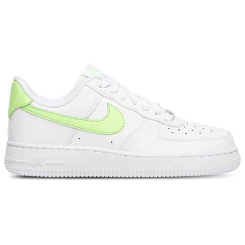 Nike Womens Air Force 1 07 LE Low - Shoes White/Lime Blast Product Image