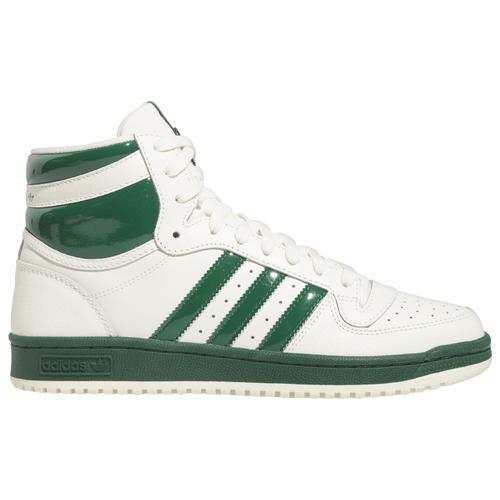 adidas Originals Mens Top Ten - Shoes Off White/Dark Green Product Image