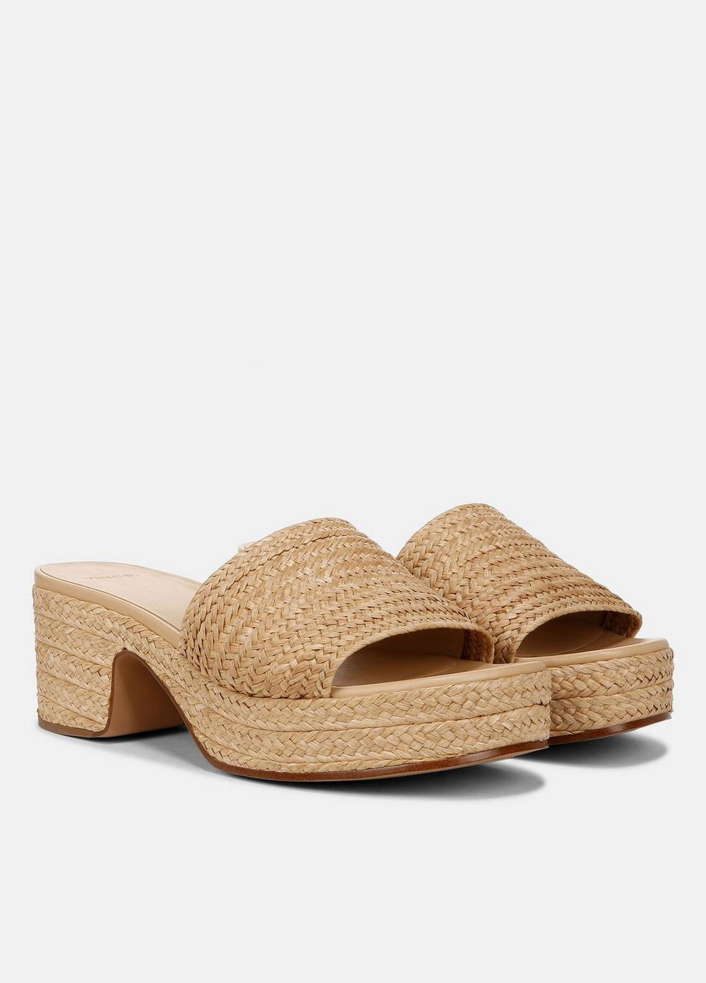 Margo Raffia Heeled Espadrille Slide Product Image