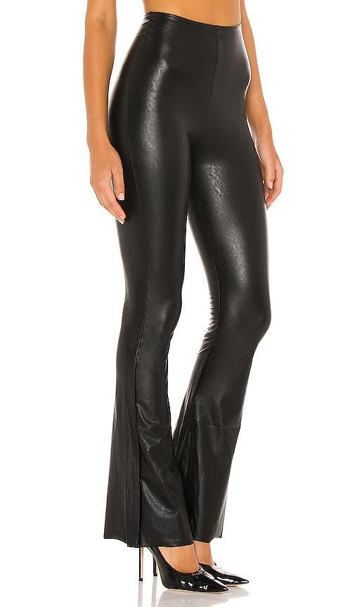 Womens Faux Leather Flared Leggings Product Image