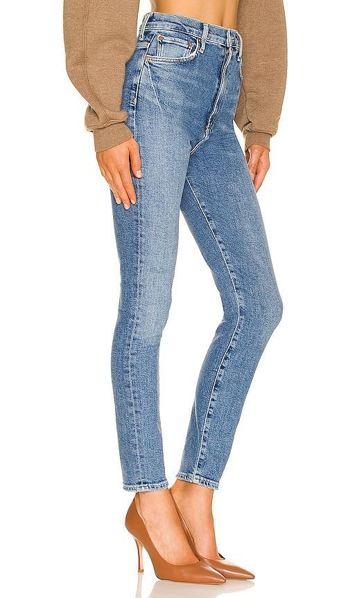 AGOLDE Pinch Waist Skinny in Amped - Blue. Size 23 (also in ). Product Image