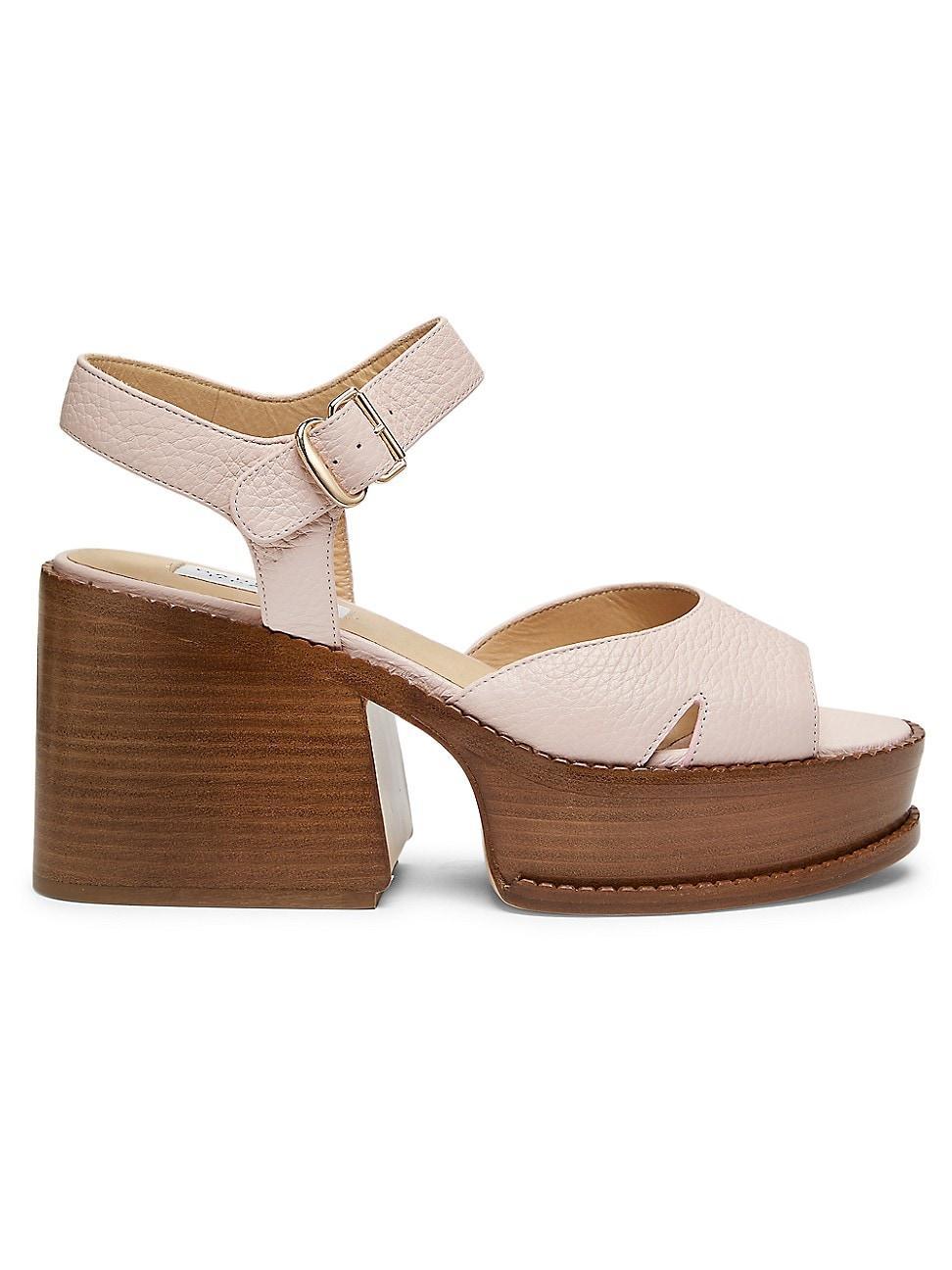 Womens Zuri 90MM Leather Platform Sandals Product Image