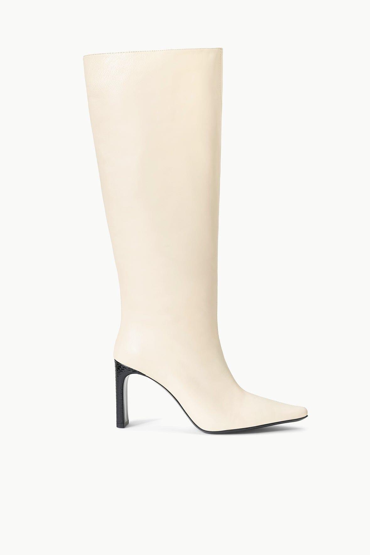 WALLY HIGH HEEL BOOT | CREAM BLACK Product Image