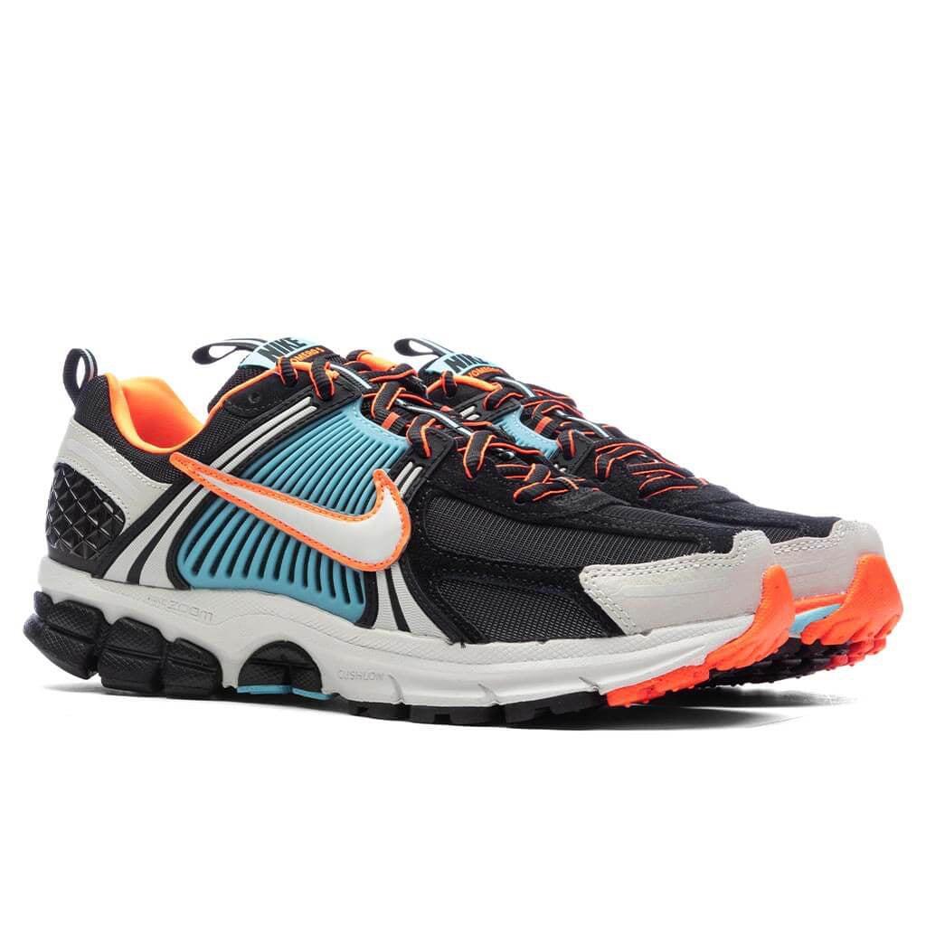 Women's Zoom Vomero 5 Premium - Black/Light Bone/Blue Gaze/Total Orange Female Product Image