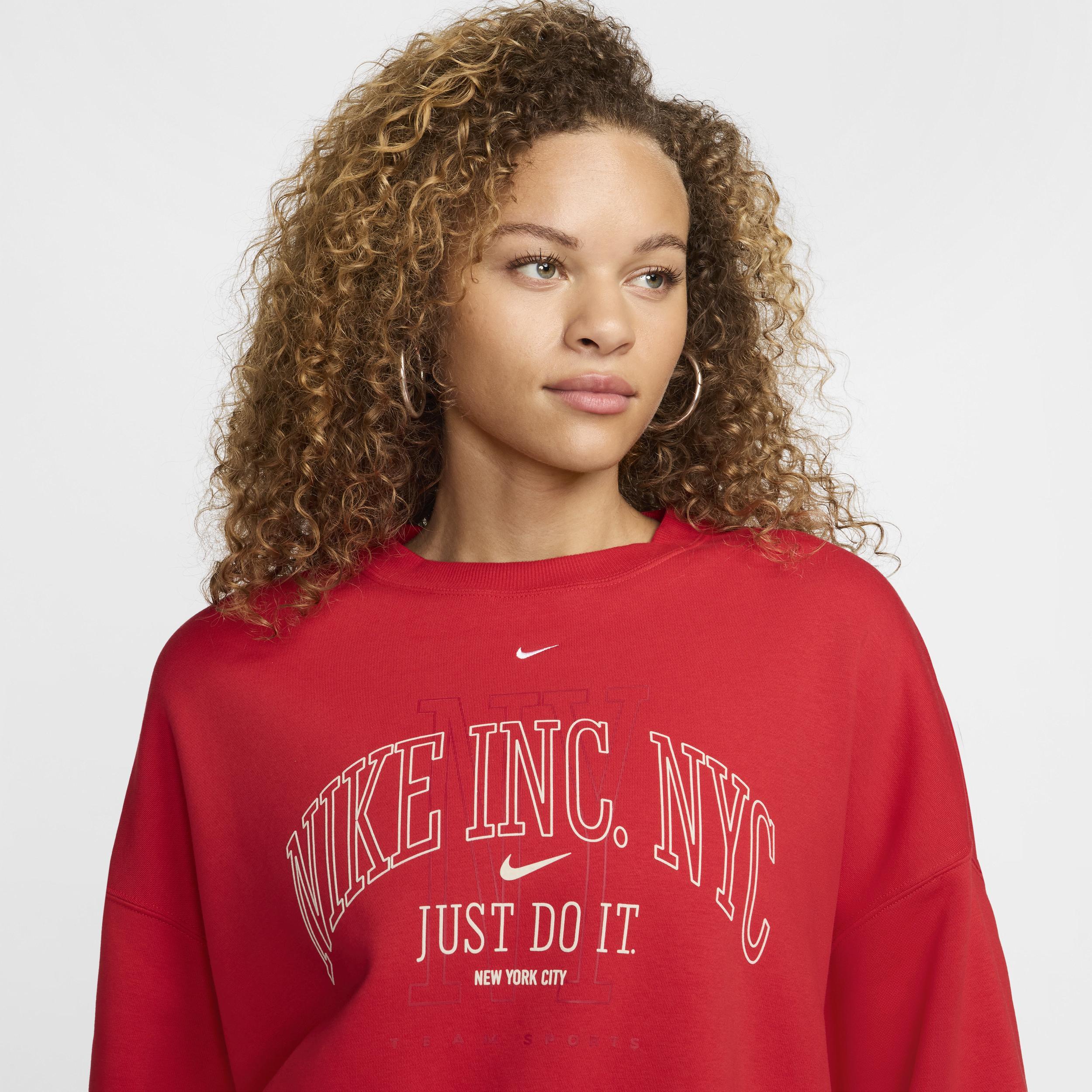 Nike Sportswear Phoenix Fleece Women's Over-Oversized Crew-Neck Graphic Sweatshirt Product Image