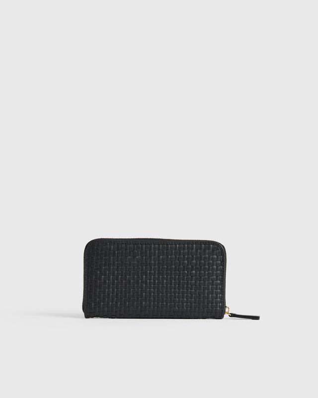 Italian Leather Handwoven Continental Wallet Product Image