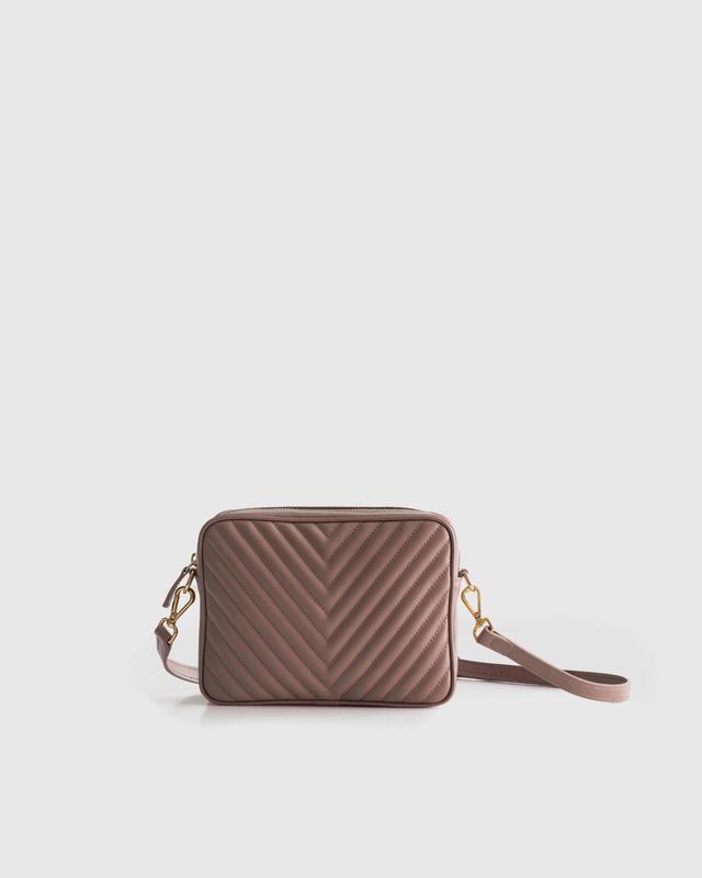  Italian Leather Quilted Crossbody Bag Product Image