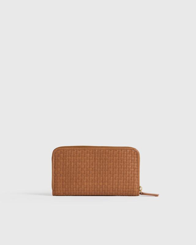 Italian Leather Handwoven Continental Wallet Product Image