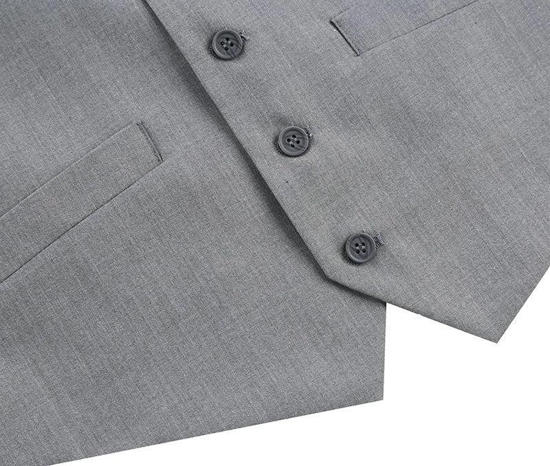 Vanderbilt Collection  - Classic Dress Vest 5 Buttons Regular Fit In Gray Product Image