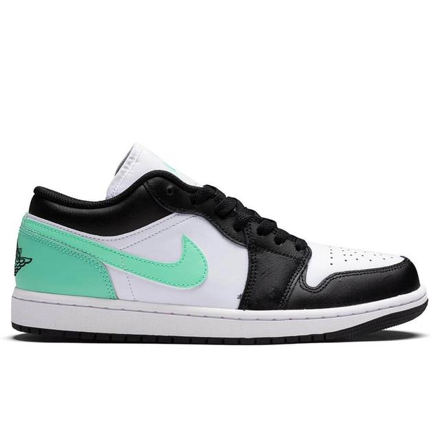 Air Jordan 1 Low - White/Black/Green Glow Male Product Image