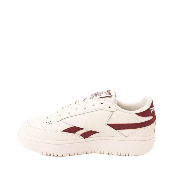 Womens Reebok Club C Double Revenge Athletic Shoe - Chalk / Classic Burgundy Product Image