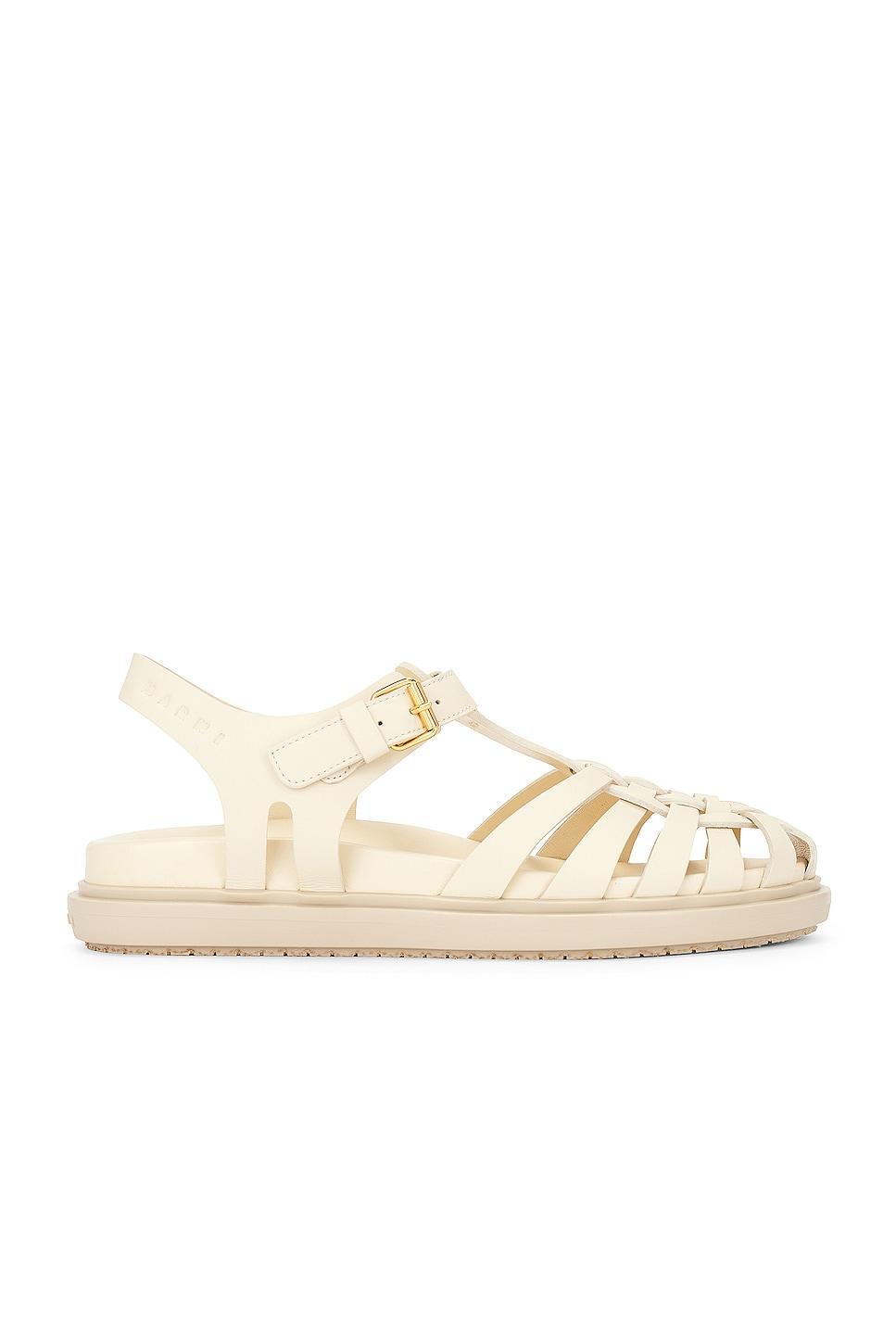 Marni Strap Sandal in White Product Image