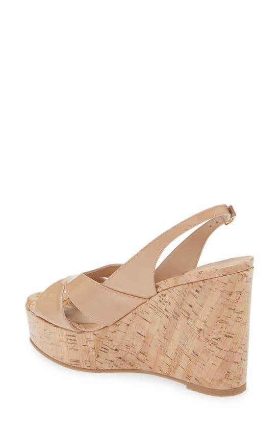 Carmen Patent Slingback Wedge Sandals In Adobe Product Image