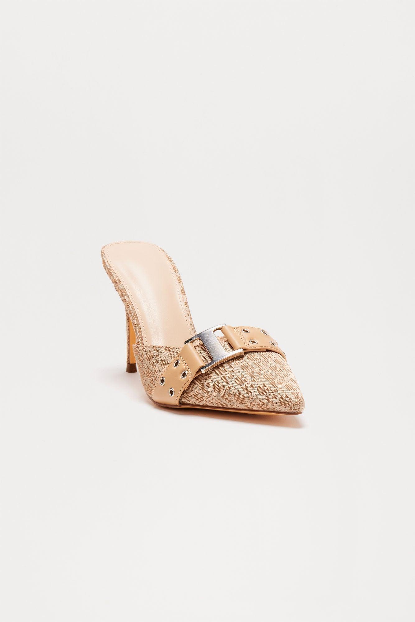 Copenhagen Buckle Pumps - Beige Product Image