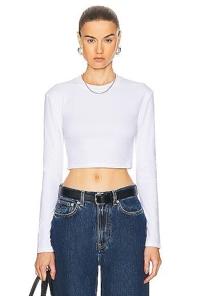 AEXAE Crop Tee White. (also in XS). Product Image