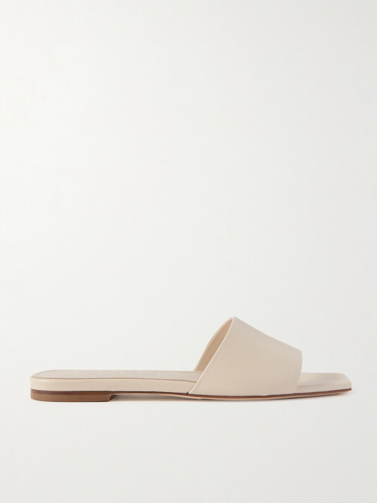 AEYDE Anna Leather Sandals In Cream Product Image