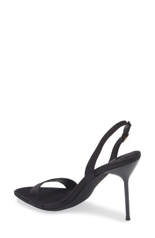 JEFFREY CAMPBELL Go-getter Sandal In Black Satin Product Image