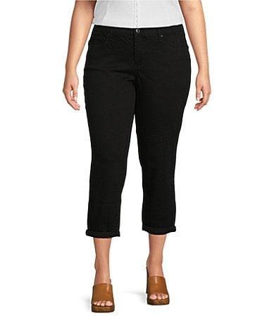 Jessica Simpson Plus Size Mika Best Friend Slouchy Skinny Roll Cuff Ankle Jeans Product Image