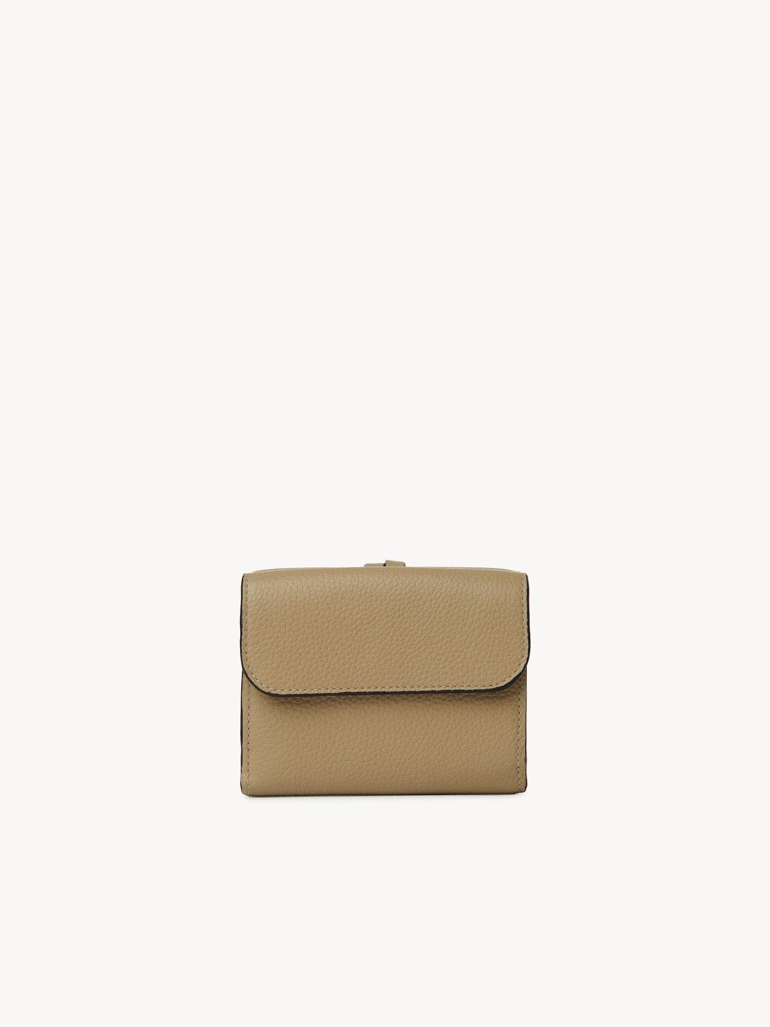 Small Alphabet tri-fold in grained leather Product Image