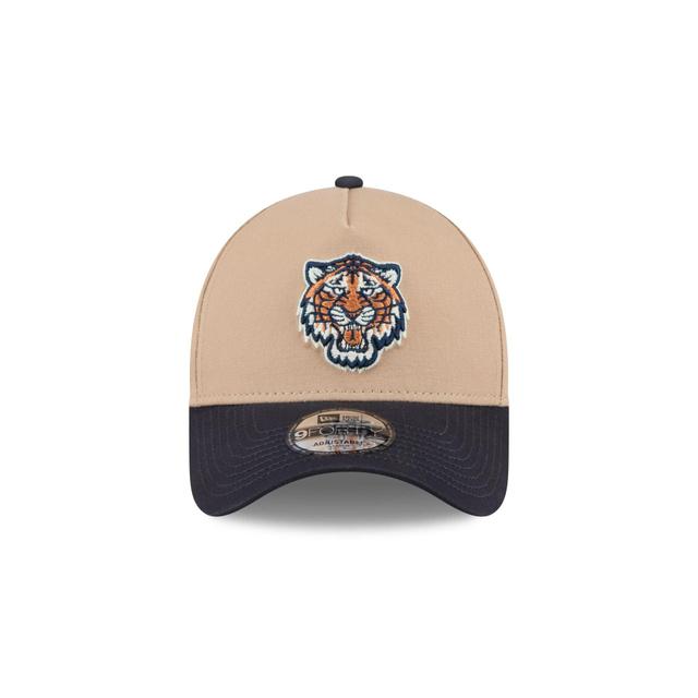 Detroit Tigers Beige Khaki 9FORTY A-Frame Snapback Hat Male Product Image