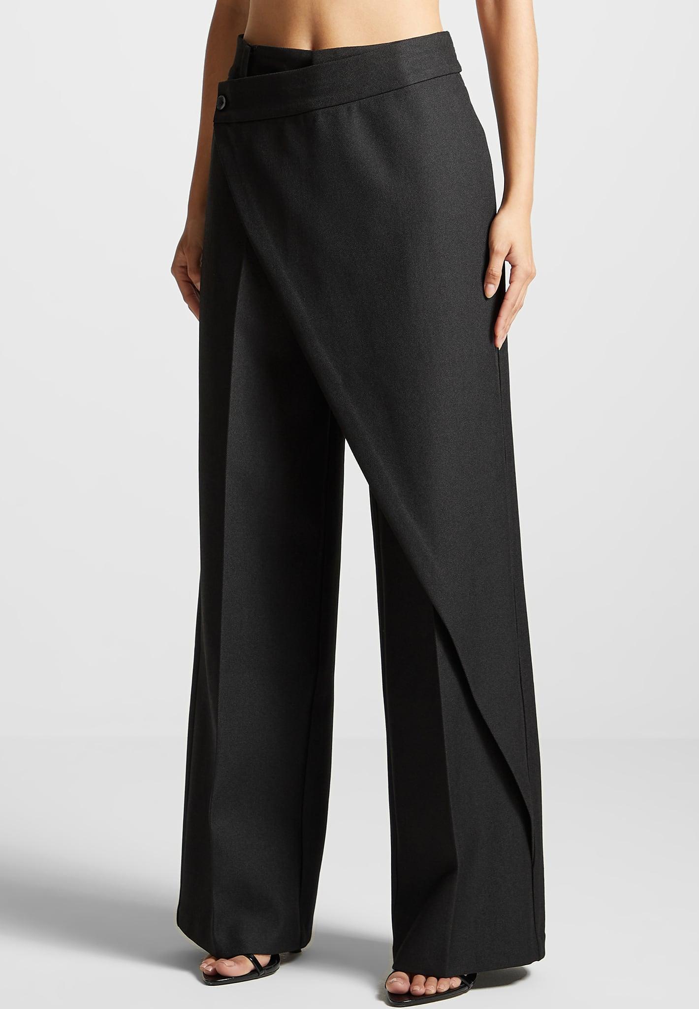 Wrap Tailored Trousers - Black Female Product Image