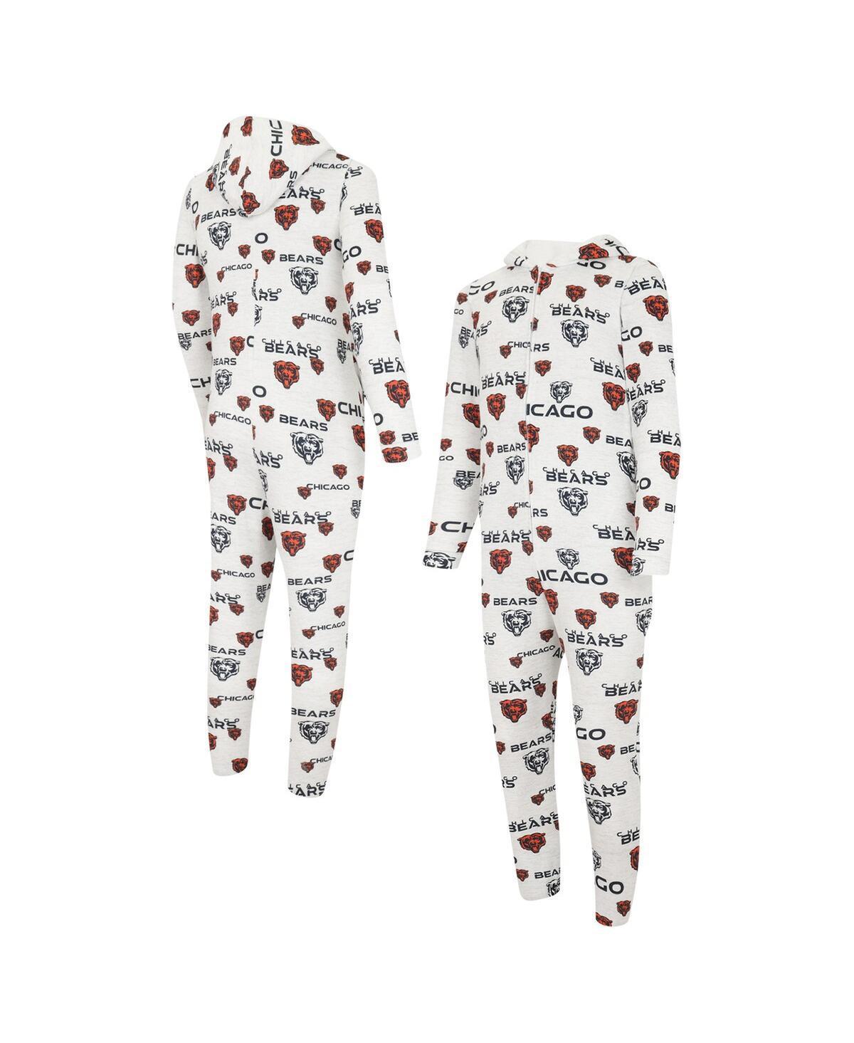 Mens Concepts Sport Chicago Bears Allover Print Docket Union Full-Zip Hooded Pajama Suit Product Image