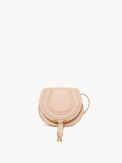 Small Marcie saddle bag in grained leather Product Image