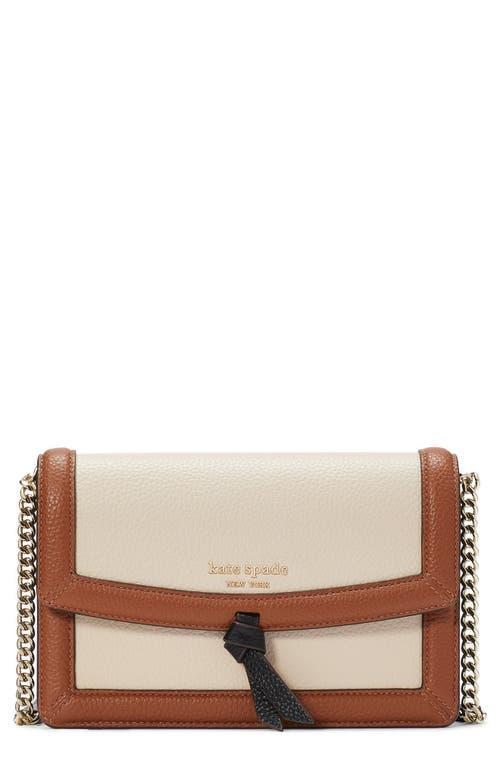 Kate Spade New York knott colorblock pebble leather crossbody bag Product Image