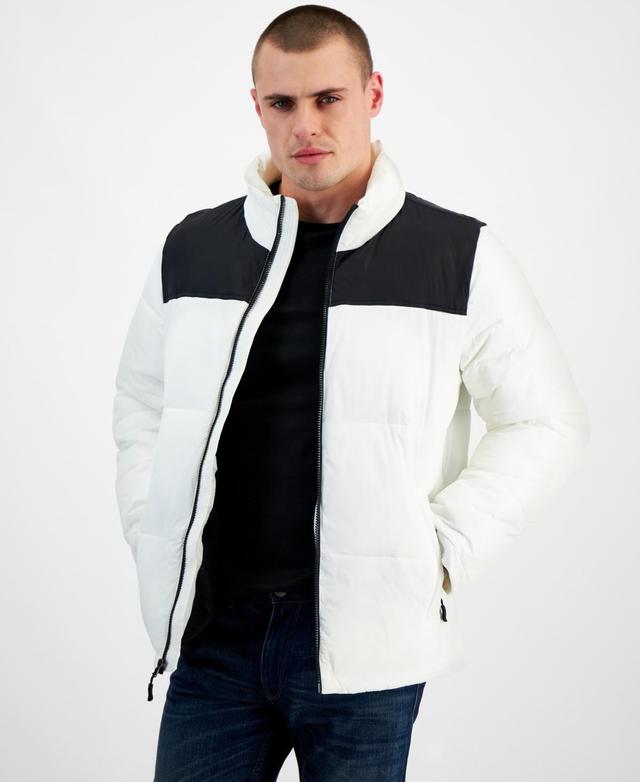 Club Room Mens Colorblocked Quilted Full-Zip Puffer Jacket, Created for Macys Product Image