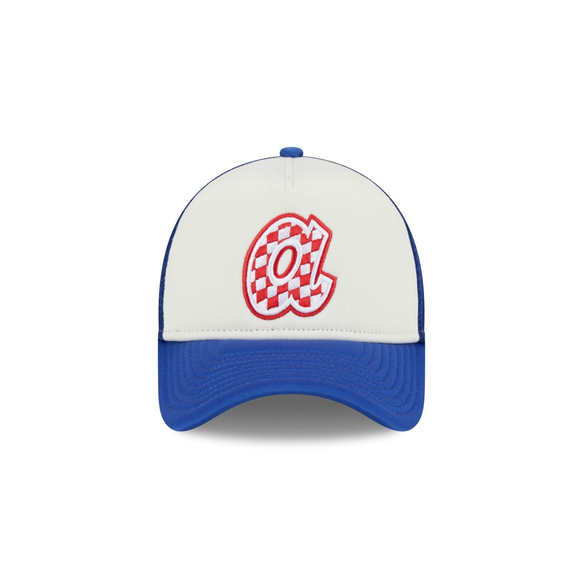 Atlanta Braves Checkered Flag 9FORTY A-Frame Trucker Hat Male Product Image