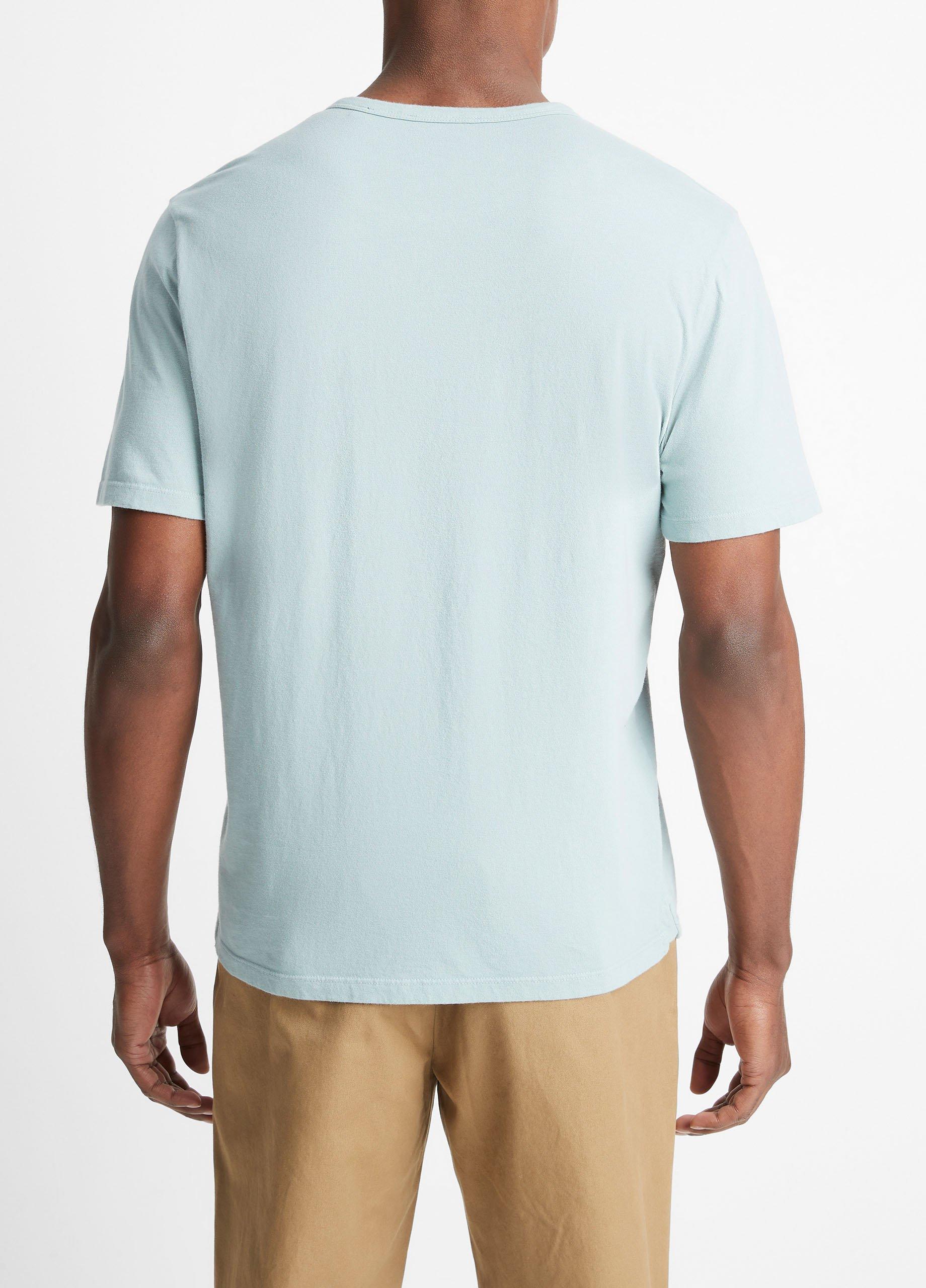 Garment Dye Cotton Short-Sleeve Henley Product Image