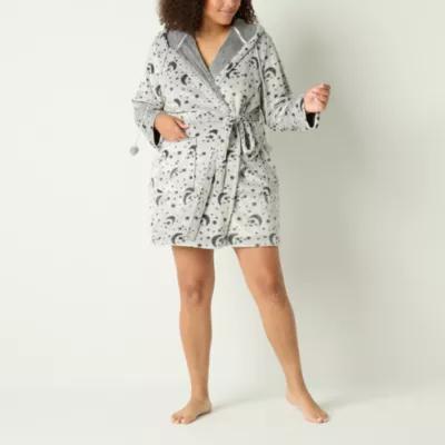 Sleep Chic Womens Plus Fleece Long Sleeve Mid Length Robe Product Image