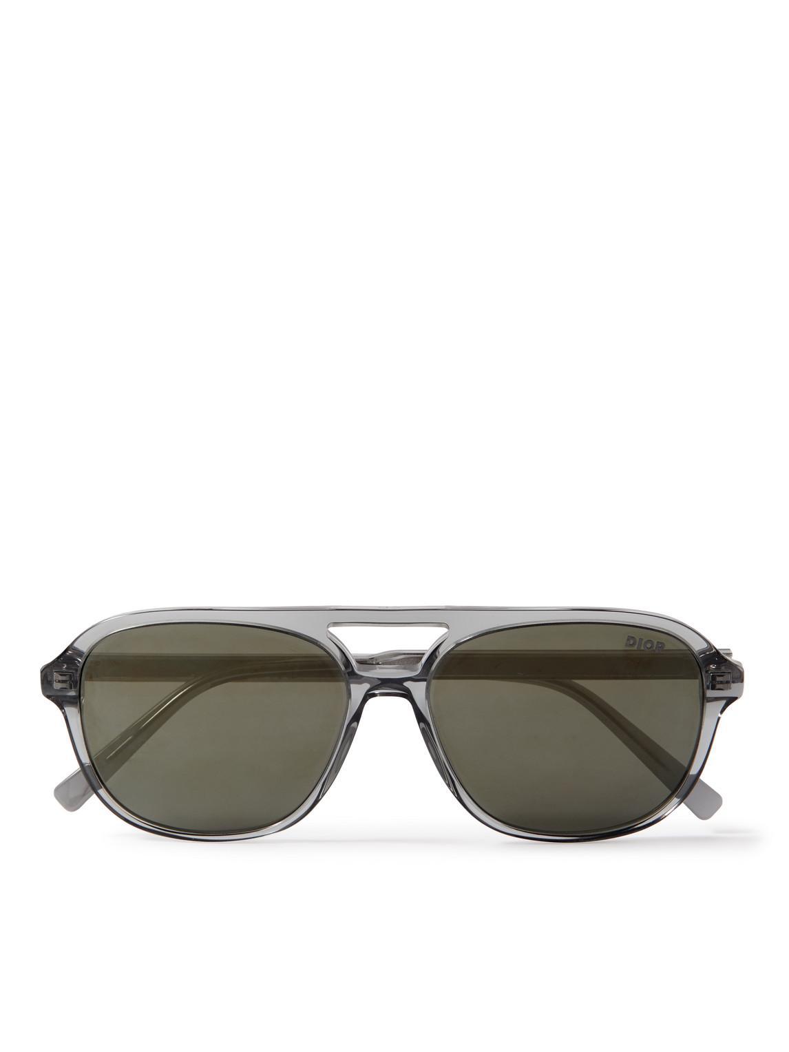 In N1i Acetate Round-frame Sunglasses In Gray Product Image