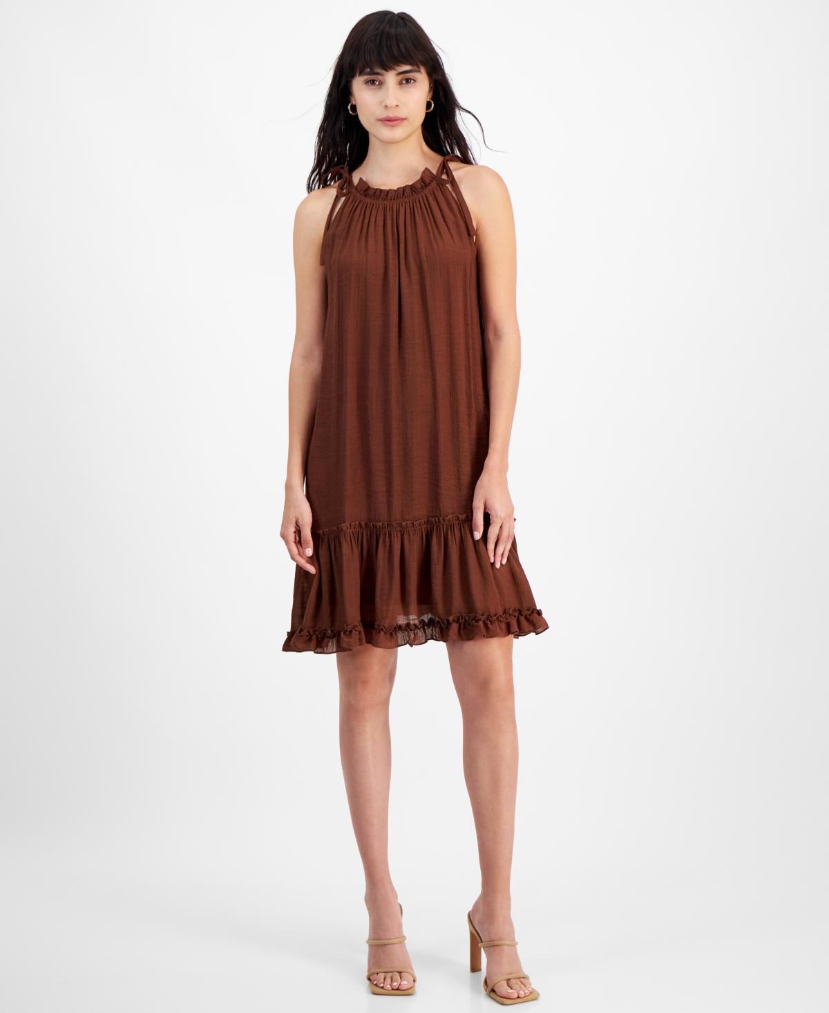 Robbie Bee Womens Ruffled A-Line Dress Product Image