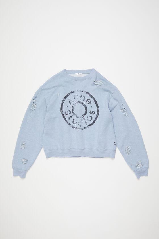 Sweater logo print distressed Product Image