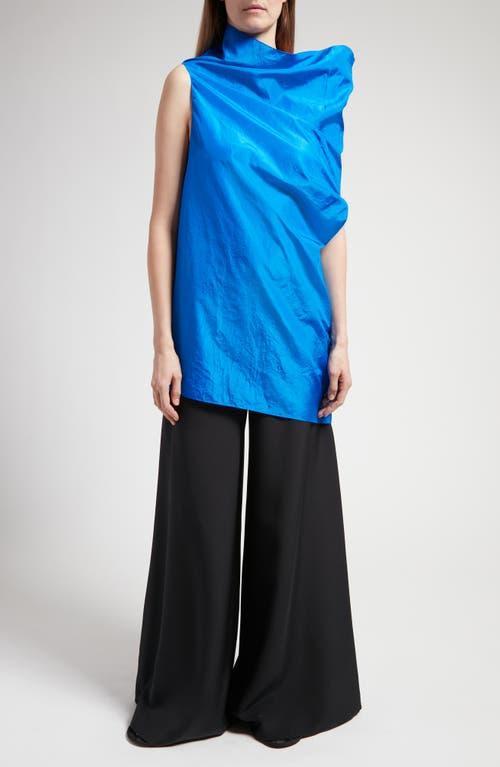 THE ROW Aria Slouched Asymmetric Top In Blue Product Image