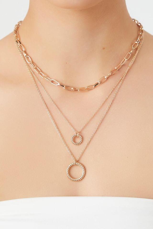 Layered Hoop Pendant Necklace | Forever 21 Product Image