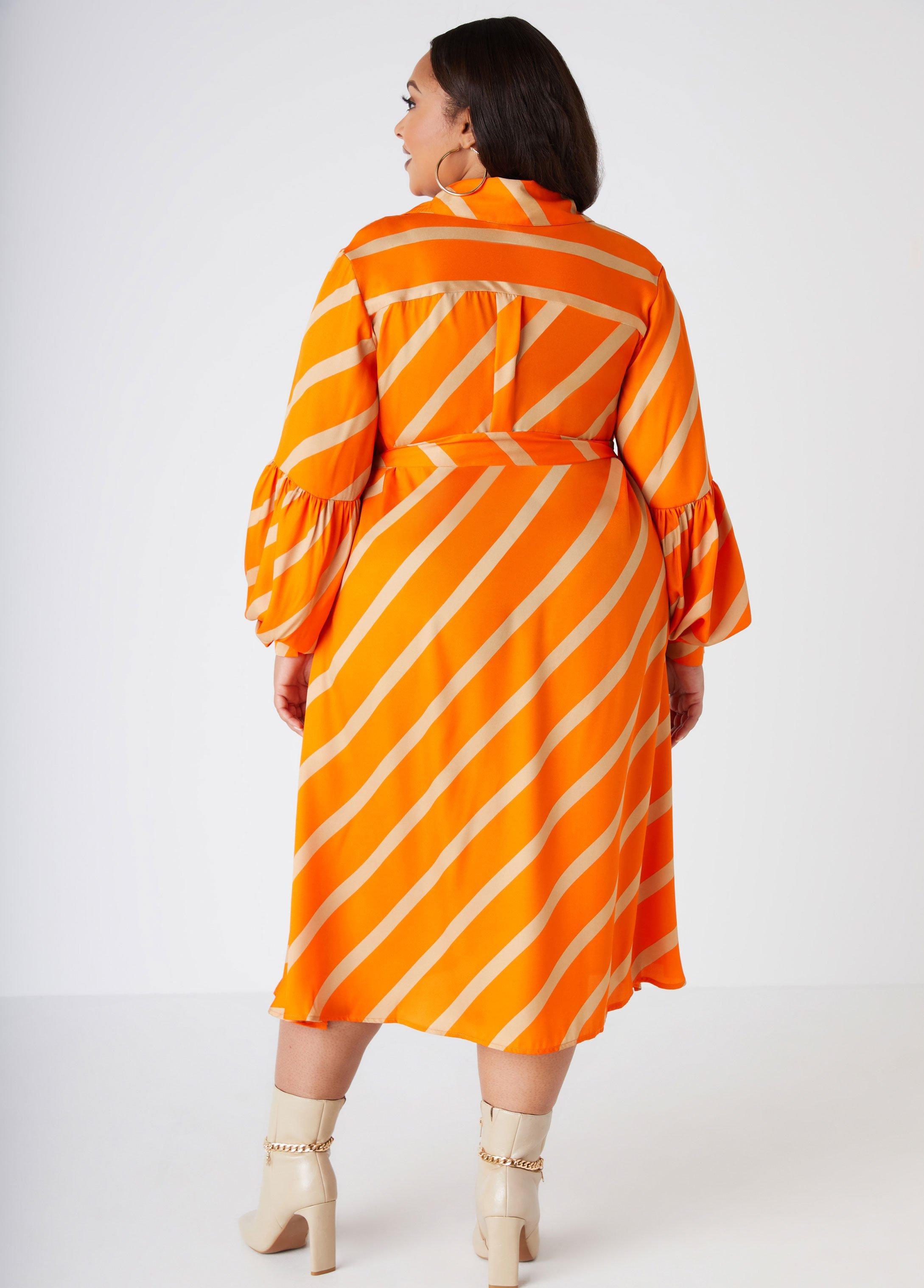 Striped Midaxi Shirtdress Product Image